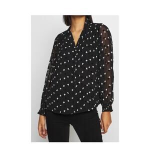 Topshop Button-down blouse black Size 6